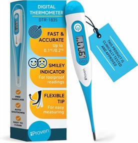 img 4 attached to Digital Flexi-Tip Thermometer - Accurate Fever Detection For Adults And Kids - Quick And Reliable Reading With Smiley Indicator And Protective Case By IProvèn®