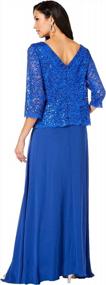 img 2 attached to Plus Size Lace Popover Formal Evening Dress For Women By Roamans