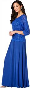 img 1 attached to Plus Size Lace Popover Formal Evening Dress For Women By Roamans
