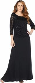 img 4 attached to Plus Size Lace Popover Formal Evening Dress For Women By Roamans
