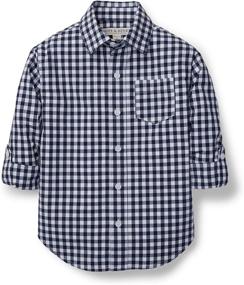 img 4 attached to Hope Henry Gingham Poplin Button Boys' Clothing : Tops, Tees & Shirts