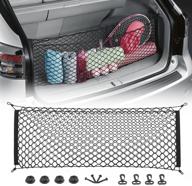 🚚 universal heavy duty cargo net for pickup truck suv - 43 x 23 inch, adjustable elastic storage organizer mesh net with hooks by mictuning логотип