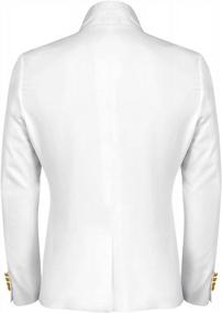 img 1 attached to COOFANDY Men'S Casual Double-Breasted Jacket Slim Fit Blazer