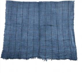 img 1 attached to Lightweight Cotton-Linen Scarves For Men - Runtlly Double Color Wrap Shawls