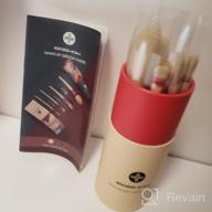 img 1 attached to 7-Piece Eco-Friendly Makeup Brush Set With 2 Cup Box For Flawless Face And Eye Looks - Vegan And Cruelty-Free Synthetic Bristles review by Gordo Prince