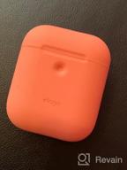 img 1 attached to Elago Anti-Slip Silicone Protective Case For Apple AirPods 2 Wireless Charging Case - Front LED Visible - Peach Color - Patent Registered review by Glenn Cartwright