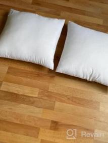 img 6 attached to Acanva Декоративные подушки-вставки для дивана, кровати, дивана и стула, квадратная набивка Euro Sham Form с высококачественной полиэфирной микрофиброй, 2 шт. (упаковка из 1), белый