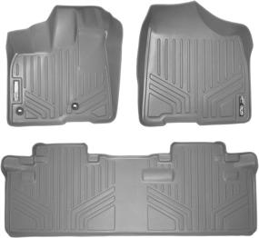 img 4 attached to 🔴 MAXLINER Floor Mats - Grey, 2 Row Liner Set for 2013-2018 Toyota Sienna 8 Passenger Model Only