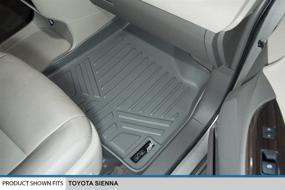 img 2 attached to 🔴 MAXLINER Floor Mats - Grey, 2 Row Liner Set for 2013-2018 Toyota Sienna 8 Passenger Model Only