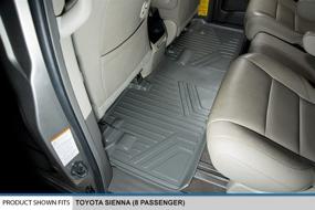 img 1 attached to 🔴 MAXLINER Floor Mats - Grey, 2 Row Liner Set for 2013-2018 Toyota Sienna 8 Passenger Model Only