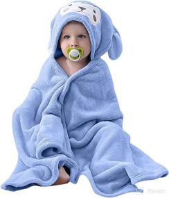 img 4 attached to 👶 YINSON Baby Hooded Bath Towel - Soft and Absorbent Fleece Bathrobe for Infant Boys and Girls with Cute Ears
