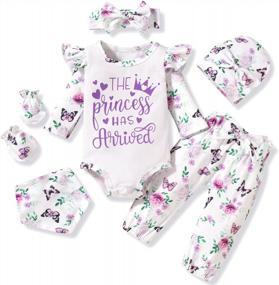 img 4 attached to Aalizzwell Baby Girl Long Sleeve Floral Fall Winter Clothes Outfit