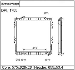 img 1 attached to 🚗 High-Quality AUTOSAVER88 Radiator for 1995-2004 Tacoma 2.7L L4 3.4L V6 – ATRD1050