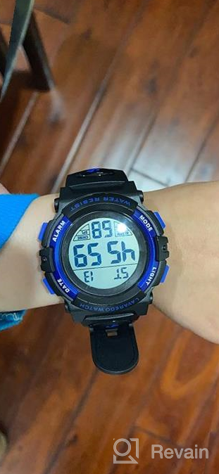 img 1 attached to 🏻 Kids Watch: Multifunctional Sport Chronograph for Boys (6-15), Waterproof & Alarm, Analog & Digital Display review by Markus Calderon