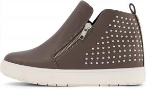 img 3 attached to CUSHIONAIRE Hollywood Women'S Studded Sneaker With Hidden Wedge And Memory Foam