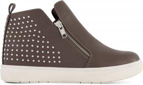 img 1 attached to CUSHIONAIRE Hollywood Women'S Studded Sneaker With Hidden Wedge And Memory Foam