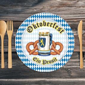 img 1 attached to Get Ready To Celebrate Oktoberfest With The Walker Edison 8 Piece German Theme Tableware And Dinner Plates Package!