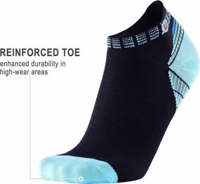 img 3 attached to High-Performance Compression Running Socks With Anti-Blister Technology And Moisture-Wicking For Men And Women: No-Show Low-Cut Ankle Style