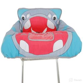 img 4 attached to 🦛 Hippo-themed 2-in-1 Grocery Cart Cover and Highchair Seat Cover for Babies - Adorable and Practical