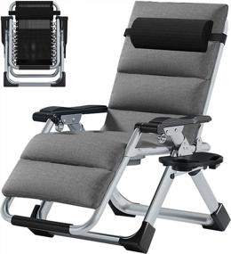 img 4 attached to Slsy Zero Gravity Chair: Ultimate Comfort For Indoor And Outdoor Relaxation