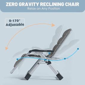 img 3 attached to Кресло Slsy Zero Gravity: максимальный комфорт для отдыха в помещении и на открытом воздухе