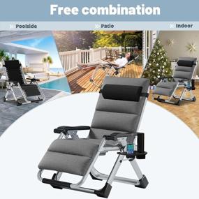 img 2 attached to Slsy Zero Gravity Chair: Ultimate Comfort For Indoor And Outdoor Relaxation