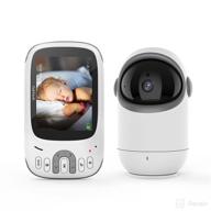 👶 3.2" video baby monitor, taktark bm802 with camera and audio - no wifi, two-way audio, pan & tilt, night vision, lullaby player, room temperature - ideal for new parents logo