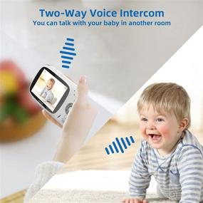 img 1 attached to 👶 3.2" Video Baby Monitor, TakTark BM802 with Camera and Audio - No WiFi, Two-Way Audio, Pan & Tilt, Night Vision, Lullaby Player, Room Temperature - Ideal for New Parents