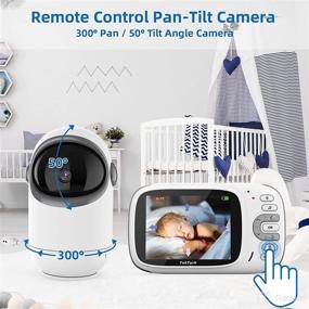 img 2 attached to 👶 3.2" Video Baby Monitor, TakTark BM802 with Camera and Audio - No WiFi, Two-Way Audio, Pan & Tilt, Night Vision, Lullaby Player, Room Temperature - Ideal for New Parents