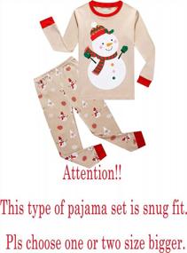 img 3 attached to Girls Long Sleeve Pajamas Set 100% Cotton Little Big Kid Pyjamas KikizYe