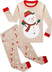 img 4 attached to Girls Long Sleeve Pajamas Set 100% Cotton Little Big Kid Pyjamas KikizYe