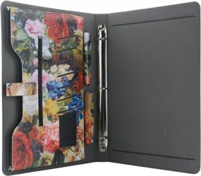 img 2 attached to Stay Organized And Stylish With XIAOZHI Floral PU Leather Portfolio Binder Padfolio