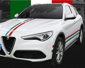 img 2 attached to Italy Flag Color Stripe Decal Sticker for Vehicle: LANZMYAN 118’’x6’’ Exterior Hood, Roof, Side Skirt, Body, Front & Rear Bumpers, Trunk (3Mx15CM)