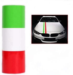 img 4 attached to Italy Flag Color Stripe Decal Sticker for Vehicle: LANZMYAN 118’’x6’’ Exterior Hood, Roof, Side Skirt, Body, Front & Rear Bumpers, Trunk (3Mx15CM)