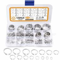 complete set of 315 stainless steel external retaining rings in 15 sizes - vigrue snap rings assortment kit for reliable securing and organization logo