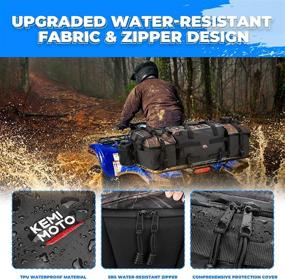 img 1 attached to 🛺 Ultimate ATV Storage Bag: kemimoto Camo ATV Padded Bag w/ Soft Coolers, Waterproof Rear Seat Bag w/ Cushion, and Multiple Compatibility for Polaris Sportsman, Rancher, Rubicon, Foreman, and Grizzly