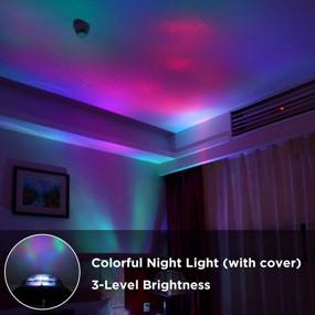 img 2 attached to Gift Ideal For Boy/Girl ,Night Light Projector Sound Machine - Aurora Borealis Projector,7 Colorful Nightlight, 6 White Noise Machine, Bluetooth Music Speaker,Kids Night Lights Projector For Bedroom