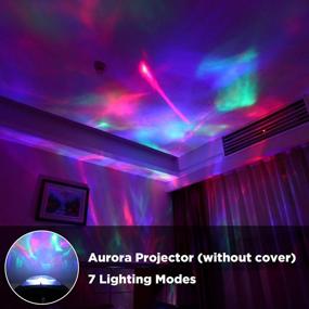 img 3 attached to Gift Ideal For Boy/Girl ,Night Light Projector Sound Machine - Aurora Borealis Projector,7 Colorful Nightlight, 6 White Noise Machine, Bluetooth Music Speaker,Kids Night Lights Projector For Bedroom