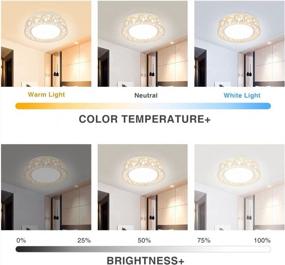 img 2 attached to Adjustable LED Ceiling Light With Remote & APP Control, Dimmable Flush Mount Fixture, 24W 10 Inch Size, Color Temperature For Bedroom, Entrance, Balcony, Hallway, Stairways, Kitchen, Etc.