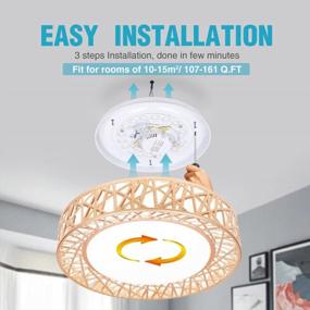 img 1 attached to Adjustable LED Ceiling Light With Remote & APP Control, Dimmable Flush Mount Fixture, 24W 10 Inch Size, Color Temperature For Bedroom, Entrance, Balcony, Hallway, Stairways, Kitchen, Etc.