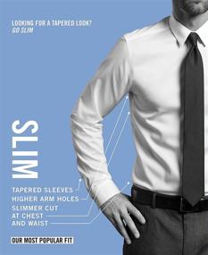 img 1 attached to Calvin Klein Men's Stretch Dress Sleeve Shirts - Optimal Clothing for Sophisticated Style