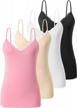 pack of 4 vislivin lace trim v-neck camisoles for women - adjustable spaghetti strap tanks, sexy undershirts for everyday wear logo
