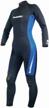 scubamax 3mm neoprene full suit for kids with smooth skin seals, flat stitching, knee pads, and back entry zipper logo