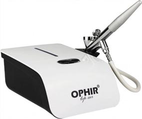 img 2 attached to Набор аэрографов OPHIR с компрессором для макияжа, дизайна ногтей, щетки и иглы для чистки.