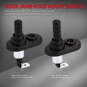 img 3 attached to 🚪 DaierTek 3-Piece Door Jamb Flange Light Hood Mount Pin Switch in Nickel Plating: Universal with Rubber Boot for Car, Truck, Boat - 20A 12VDC