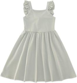 img 4 attached to 👗 Vintage Flutter Sundress: Adorable Dresses for Toddler Girls' Clothing