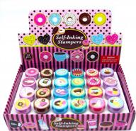 tinymills 24 pcs donuts stampers for kids donut party favors goodie bag stuffers pinata fillers classroom rewards carnival prizes logo