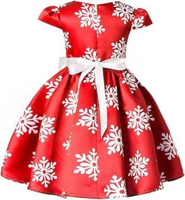 img 2 attached to 👗 Ibtom Castle: Stylish Christmas Bridesmaid Snowflake Girls' Clothing and Dresses