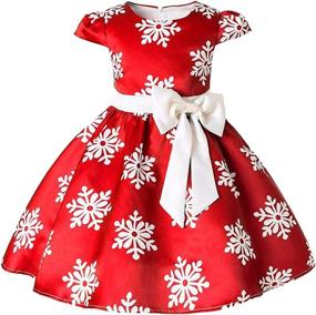 img 3 attached to 👗 Ibtom Castle: Stylish Christmas Bridesmaid Snowflake Girls' Clothing and Dresses