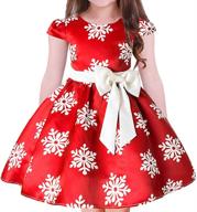 👗 ibtom castle: stylish christmas bridesmaid snowflake girls' clothing and dresses логотип